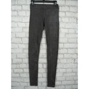 Krisa Crushed Wax Coated Stone Grey Leggings Size XS NEW